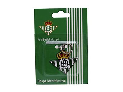 Real Betis Balompie, plaque d'identification pour chien, produit officiel Real Betis Balompié, couleur verte (CyP Brands)