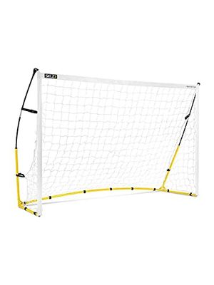 SKLZ Goal 8x5 (2.0), Quickster-Porta da Calcio per Bambini, Ultra Portatile, con Attacco rapido, Colore: Bianco/Nero/Giallo, 2,4 m x 1,5 m Unisex