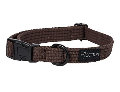 Gorpets Gor bawełniana obroża dla psa duża brązowa 40-60 cm x 2,5 cm