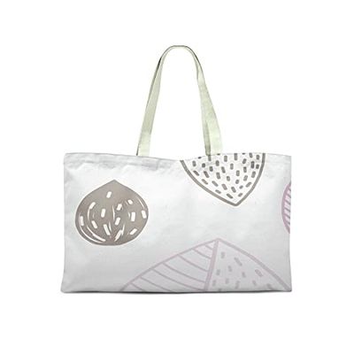 Bonamaison Bolso De Mano Impreso, 100% Algodón, Bolso de la Compra Reutilizable, Bolso De Compras, Ecológico, Plegable, Bolso de Tela de Lona con Asas, 50x40 Cm - Diseñado y Fabricado en Turquía