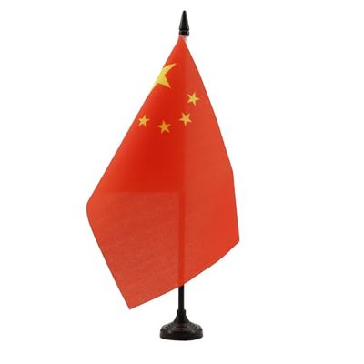 Drapeau de table Chine 21x14cm - PETIT Drapeaux DE BUREAU chinois 14 x 21 cm - AZ FLAG