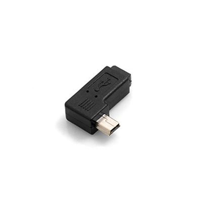 System-S Adaptateur Mini USB (Femelle) vers Mini USB (mâle) coudé à 90° vers la Gauche