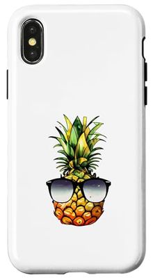 Ananas hawaïen avec lunettes de soleil – Ananas cool Fun Coque pour iPhone X/XS