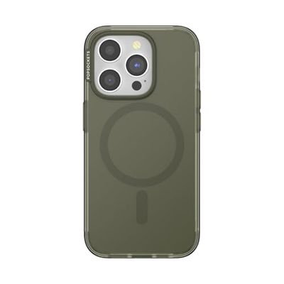 PopSockets Custodia per iPhone 15 Pro compatibile con MagSafe, custodia per iPhone 15 Pro, compatibile con ricarica wireless, solo custodia - Affaticamento