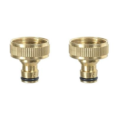 Ribimex PRA/RLB.4206 Presa Rubinetto, Ottone, 26x34 mm, Oro, 1” (Confezione da 2)