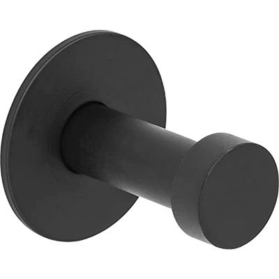 ALLES IM GRIFF Pirwa 1 - Perchero de pared individual con placa base de 32 mm de profundidad, acero negro mate