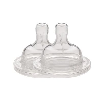 Klean Kid Kanteen Medium Flow Silicone Nipple-Pack of 2, Clear