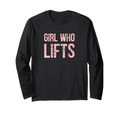 Girl Who Lifts Fitness Gym Pesas Manga Larga
