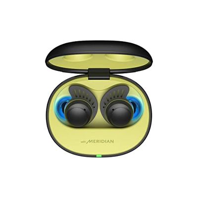 LG TONE-TF7Q - True Bezprzewodowe słuchawki sportowe z Bluetooth 5.2, redukcją szumów i samoczyszczenie, wodoodporność, technologia Meridian, potrójny mikrofon, bateria do 24h, czarny/pilnik