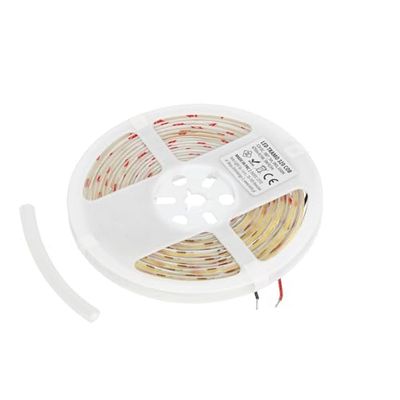 Brightium Striscia LED 5M COB IP65 6500K, alta resistenza all'acqua, luce bianca fredda, ideale per illuminazione esterna e decorazione moderna.