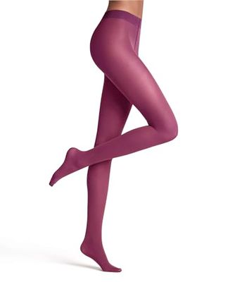 FALKE Women's Matt Deluxe 30 DEN W Ti Sheer Plain 1 Pair Tights, Purple Hibiscus 8807, S