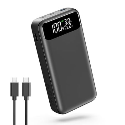 A ADDTOP Power Bank, 20 000 mAh 65 W telefon och bärbar dator powerbank, externa mobiltelefonbatterier snabb laddning USB C-ingång och utgång, kompatibel med MacBook Pro Surface Go iPad iPhone 15 14