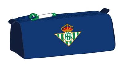 Safta, Real Betis Balompié-etui met ritssluiting, 210 x 70 x 80 mm, uniseks, voor kinderen, blauw en marineblauw, standaard, Blauw en marineblauw, Standaard
