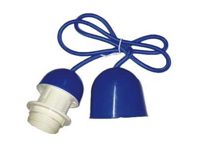 Set di portalampada con cavo da 1 m e fiore, filettatura E27, colore blu. Ideale per dare un tocco moderno ed elegante al tuo spazio, combinando funzionalità e stile in illuminazione.