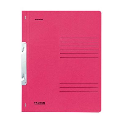Exacompta - Ref 80000896001F - FALKEN - Hook-In Bottom-Up Flat Files - A4 (210 x 297mm) in Size, Blue Angel Certified, 250gsm Recycled Manilla - Red (Pack of 50)