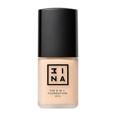 3INA MAKEUP - Vegan - Cruelty Free - The 3 in 1 Foundation 212 - Medium tan - Primes and Conceals - Medium-High Coverage Foundation - SPF15 - Matte Finish - Long Lasting & Hydrating Formula
