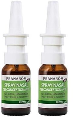 PRANARÔM - Aromaforce - Spray Nasal Dm Bio - Descongestiona la Nariz - 15 Mililitros. (Paquete de 2)