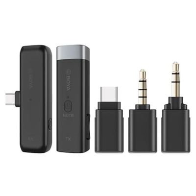 Boya BY-WM3U Wireless Lavalier Microfoon, Zwart