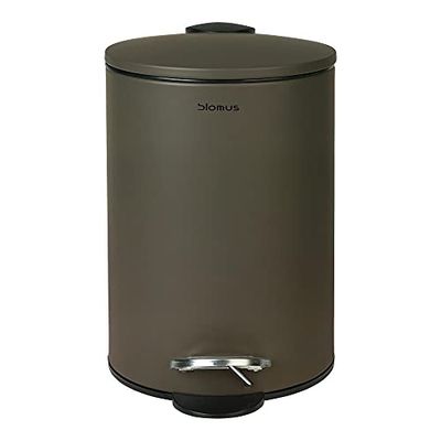 Blomus Sono Poubelle à pédale en Acier et Plastique Tarmac, Hauteur 24,5 cm, Ø 17 cm