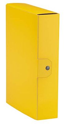 Esselte Box Folder for Long Archiving of Documents, A4, Pack of 5, 8 cm Wide Spine, Delso Order. Dorso 8 cm, Yellow