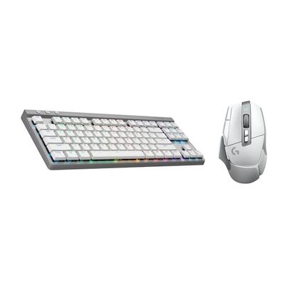 Logitech G G502 X LIGHTSPEED Souris Gaming Sans Fil - Souris optique avec boutons optiques-mécaniques hybrides, Logitech G G515 LIGHTSPEED TKL profilé Clavier gaming sans fil, FR AZERTY - Blanc