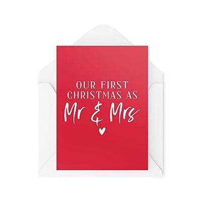 Divertidas tarjetas de Navidad de novedad | Nuestra primera Navidad como Mr & Mrs | Descarado regalo de Navidad Celebración de Navidad | Broma divertida | CBH1400