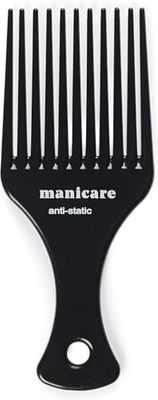 Manicare Pettine afro districante e styling professionale per capelli ricci, ondulati, crespi e afro, denti larghi, antistatico, riduce la rottura dei capelli