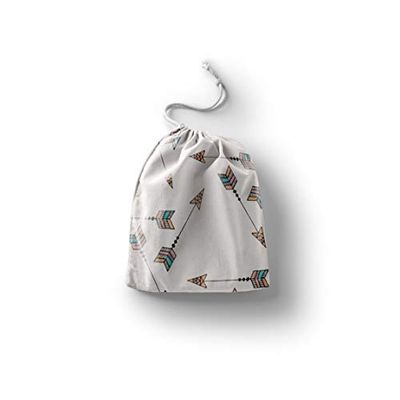 Bonamaison Imprimé Sacs de Coton avec Cordon, Sac D'Épicerie, Sac À Provisions, Réutilisables, Écologique, Pliable, Taille: 40x50 Cm