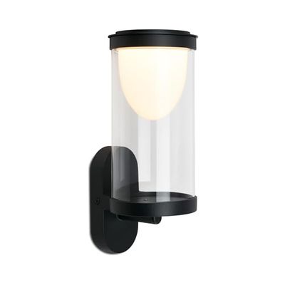 BRILONER - Applique LED sans prise de courant Touch, variateur d'intensité, Extérieur, Éclairage mural extérieur, Éclairage extérieur, Applique murale extérieure, 24x12x10 cm, Noir