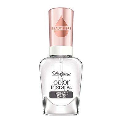Sally Hansen, Smalto Unghie Color Therapy Nail Beautifiers, High Gloss Top Coat, Smalto Trasparente