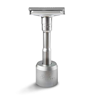 The Shave Factory | Premium Adjustable Safety Razor with Stand