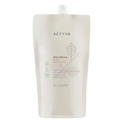 Actyva - Disciplina Mask, Maschera Nutriente e Disciplinante per Capelli Crespi, con Acido Ialuronico e Olio di Mandorle - 500 ml