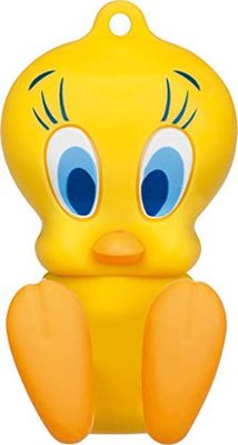 EMTEC, ECMMD16GL100, Clé USB 16 Go Titi Tweety - Design ludique en caoutchouc siliconé, vitesse de lecture jusqu'à 15 MB/s, embout de fixation, Couleur multicolore