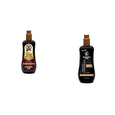 Australian Gold, Aceite corporal acelerador del bronceado - 237 ml. & Intensifier Dry Acelerador del Bronceado, 237 Ml