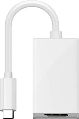 Goobay 66257 Adattatore da USB-C a DP, Bianco, 0.2 m Lunghezza del Cavo