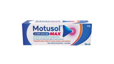 Motusol Max 2.32% w/w Gel 30g – Targeted Pain Relief of Joints & Muscles in Acute strains & sprains