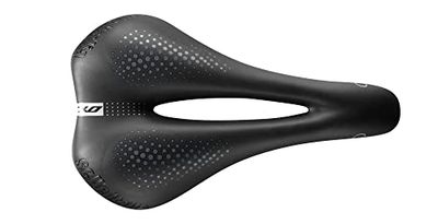 Selle Italia XO Lady Gel Flow - Selle Vélo Femme Trekking & Commuting, Cadre Alliage FeC, Trou Anatomique - Taille Unique S2, Noir