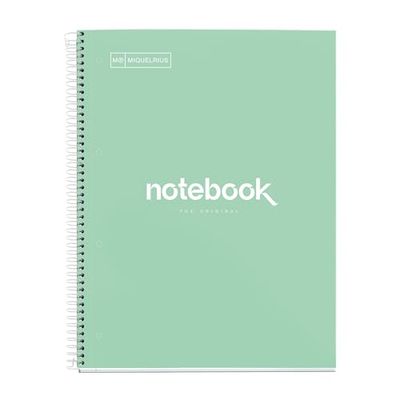 Miquelrius Cahier A4 émotions Menthe 80 feuilles Intérieur Pointillé, Menthe, A4