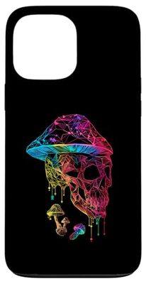 Colorful dripping Skull geometric Mushroom Lover Hunting Case for iPhone 13 Pro Max