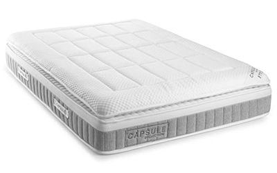 Julian Bowen Colchón Capsule 3000 Pillow Top 180Cm, Poliéster, Blanco, Super King