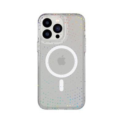 tech21 iPhone 14 Pro Max Evo Sparkle compatibile con MagSafe - Custodia scintillante e resistente ai graffi con protezione multi-goccia da 3,7 m