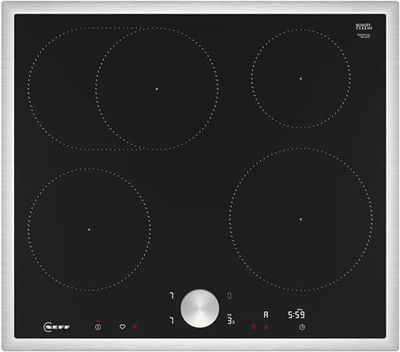 Neff, T56STF1L0 Plaque à induction autonome avec commande Twist Pad N90 Largeur 60 cm Noir avec cadre