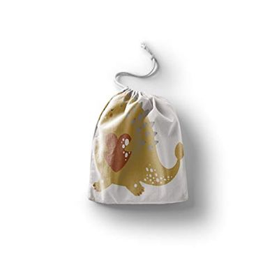 Bonamaison Printed Cotton Produce Bag with Drawstring, Reusable Grocery Bag, Biodegradable Eco-Friendly Bags, Travel Pouch, Sachet Bags, Shopping Bag, Eco Friendly, Foldable, Size: 20x30 cm
