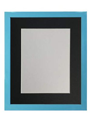 FRAMES BY POST 0,75 tum blå fotoram med svart fäste 20 x 16 bildstorlek A3 plastglas