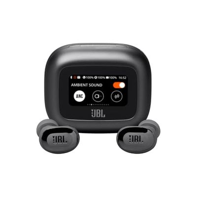 JBL Live Buds 3 Cuffie Wireless Bluetooth, 40 Ore di Autonomia, con Cancellazione Adattiva del Rumore e High-Resolution Signature Sound, Impermeabili P55, Nero