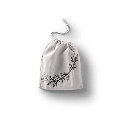Bonamaison Printed Cotton Produce Bag with Drawstring, Reusable Grocery Bag, Biodegradable Eco-Friendly Bags, Travel Pouch, Sachet Bags, Shopping Bag, Eco Friendly, Foldable, Size: 40x50 cm