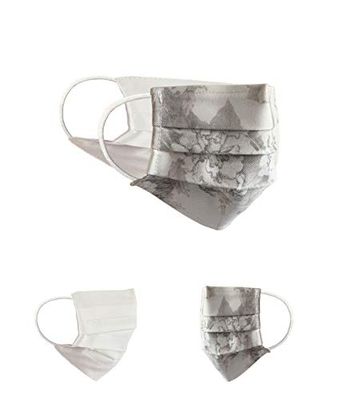 Community Masks 2-pack set unisex makeshift mask reversible mouth protection mask mouth and nose protection reversible mask with print cotton BCI washable,Beige