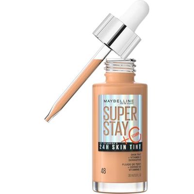 Maybelline Super Stay Skin Tint Foundation, With Vitamin C*, Foundation and Skincare, Long-Lasting up to 24H, Vegan Formula, Shade 48