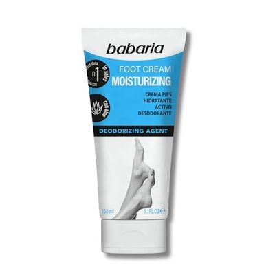 Babaria - Creme pés hidratante, 150 ml | creme seco e rachado | ativo desodorizante para remover o odor dos pés | Nutre saltos rachados | Vegano