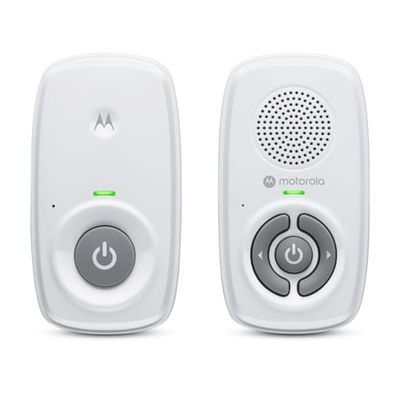 Motorola Nursery AM21 Audio Baby Monitor - Monitor Digitale con Tecnologia DECT per Monitoraggio Audio - Lungo Raggio - Microfono ad Alta Sensibilità - Bianco